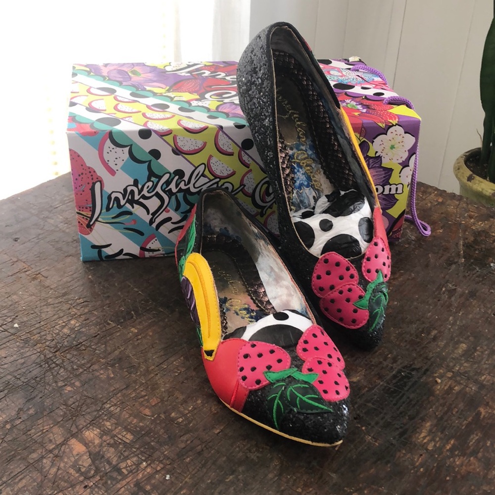 Irregular Choice fruity bowl flats size 38